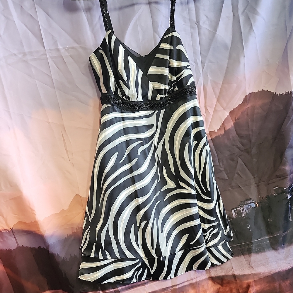*White House Black Market Zebra Print Dress